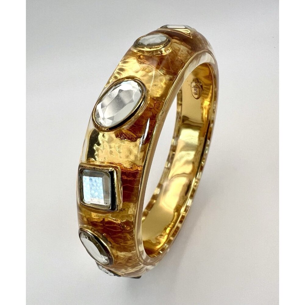 Isharya Mirror Glass Yellow Gold Resin Bangle Bracelet